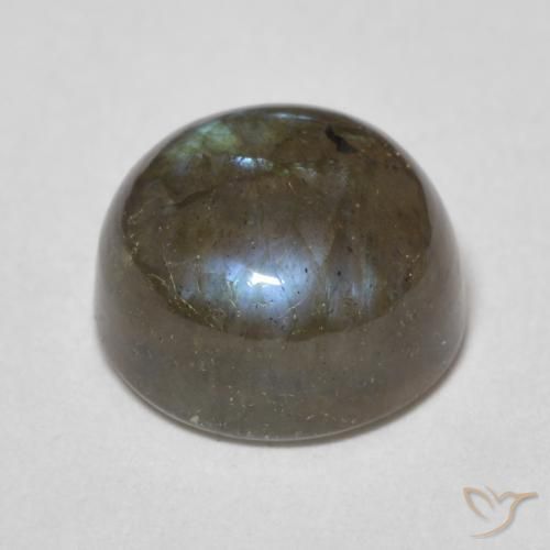 Labradorita Multicolor natural de 3.72 ct, Redondo, Translúcido