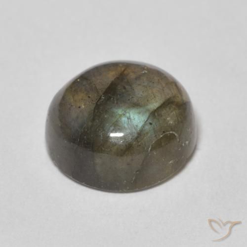 Labradorita Multicolor natural de 4.30 ct, Redondo, Translúcido