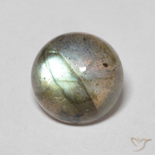 Labradorita Multicolor natural de 2.09 ct, Redondo, Translúcido
