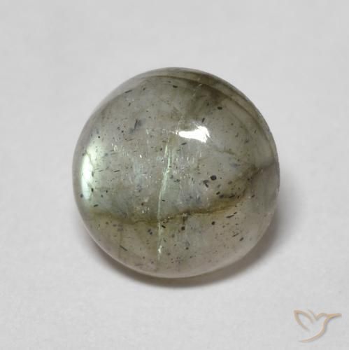 Labradorita Multicolor natural de 1.34 ct, Redondo, Translúcido