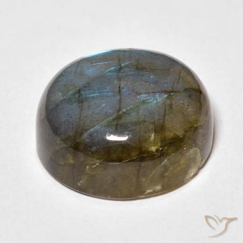 Labradorita Multicolor natural de 19.73 ct, Redondo, Translúcido