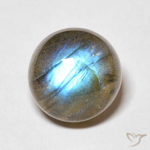 5.05ct Natural Multicolor Labradorita, Redondo, Translúcido