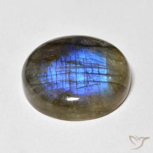 Labradorita Multicolor natural de 19.06 ct, Redondo, Translúcido