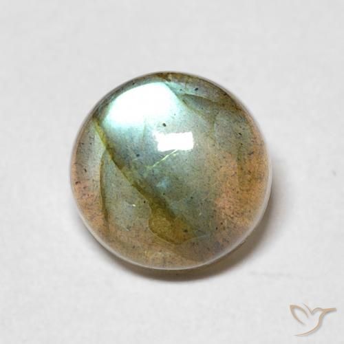 2.05ct Natural Multicolor Labradorita, Redondo, Translúcido