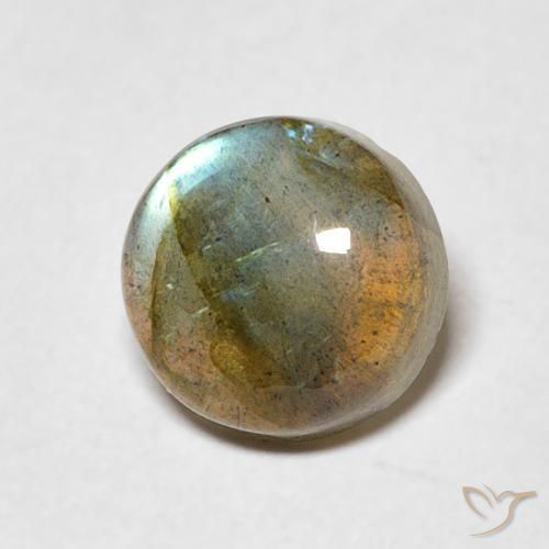 Labradorita Multicolor natural de 2.05 ct, Redondo, Translúcido
