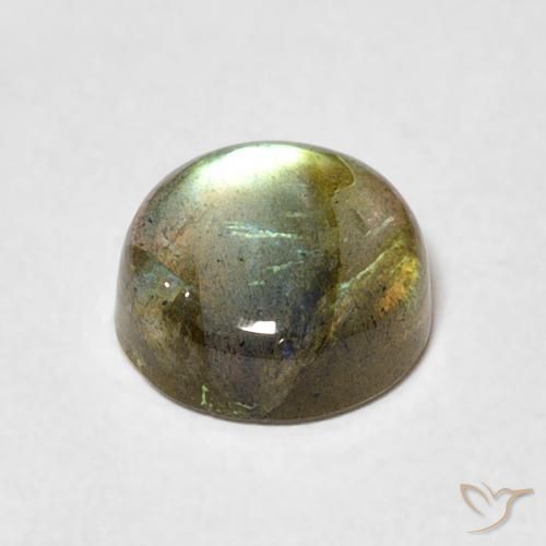 Labradorita Multicolor natural de 2.05 ct, Redondo, Translúcido