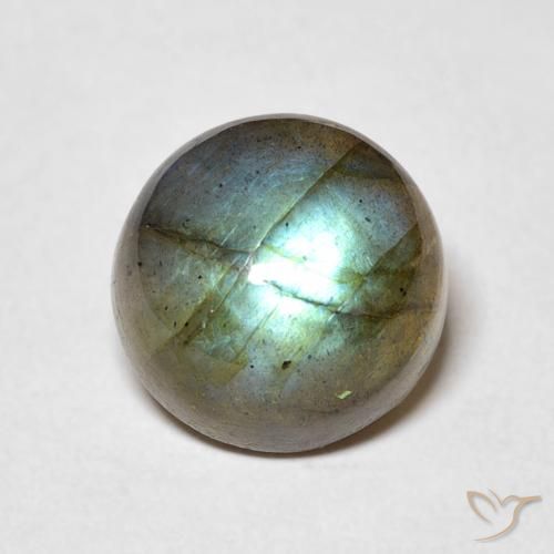 5.05ct Natural Multicolor Labradorita, Redondo, Translúcido