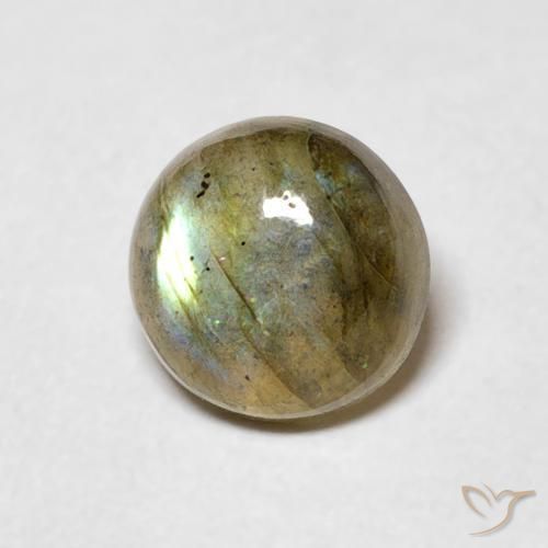 Labradorita Multicolor natural de 1.13 ct, Redondo, Translúcido