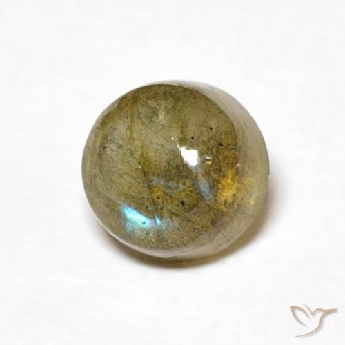Labradorita Multicolor natural de 0.71 ct, Redondo, Translúcido