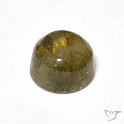 Labradorita Multicolor natural de 0.71 ct, Redondo, Translúcido