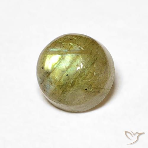 Labradorita Multicolor natural de 0.69 ct, Redondo, Translúcido