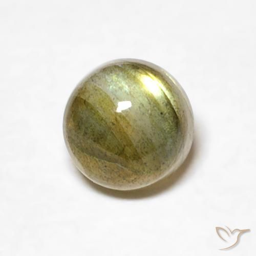 0.67ct Natural Multicolor Labradorita, Redondo, Translúcido