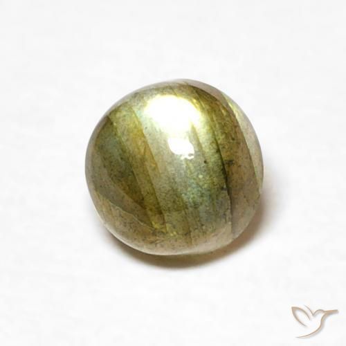 Labradorita Multicolor natural de 0.67 ct, Redondo, Translúcido