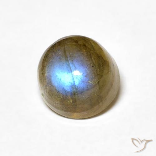 1.33ct Natural Multicolor Labradorita, Redondo, Translúcido