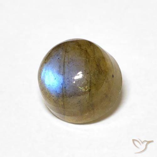 Labradorita Multicolor natural de 1.33 ct, Redondo, Translúcido