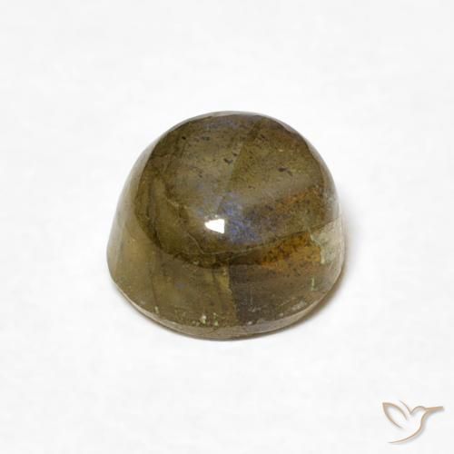 Labradorita Multicolor natural de 1.33 ct, Redondo, Translúcido