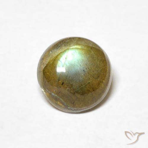0.84ct Natural Multicolor Labradorita, Redondo, Translúcido