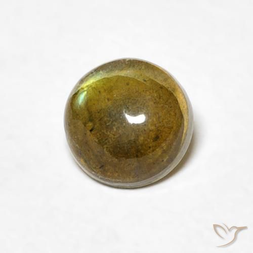 Labradorita Multicolor natural de 0.84 ct, Redondo, Translúcido