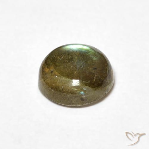 Labradorita Multicolor natural de 0.84 ct, Redondo, Translúcido