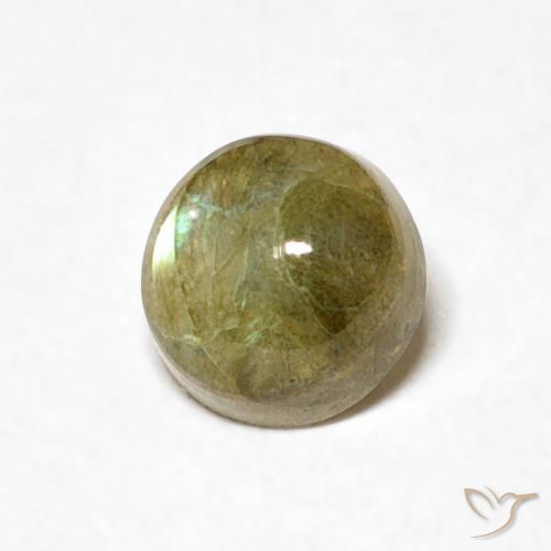 Labradorita Multicolor natural de 0.60 ct, Redondo, Translúcido