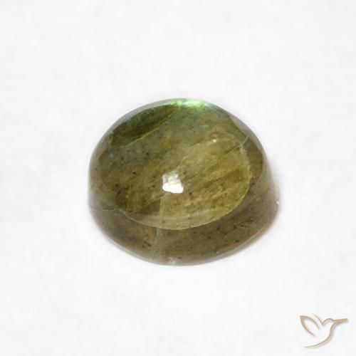 Labradorita Multicolor natural de 0.60 ct, Redondo, Translúcido
