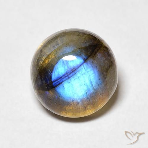 2.41ct Natural Multicolor Labradorita, Redondo, Translúcido