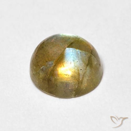 Labradorita Multicolor natural de 1.48 ct, Redondo, Translúcido