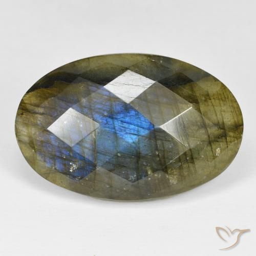31.65ct Natural Multicolor labradorita, Ovalada, Opaco