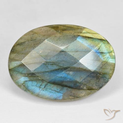 35.35ct Natural Multicolor labradorita, Ovalada, Opaco