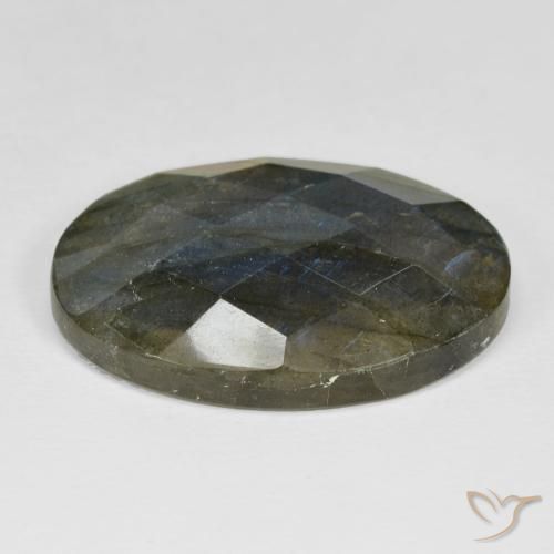Labradorita Multicolor natural de 35.35 ct, Ovalada, Opaco
