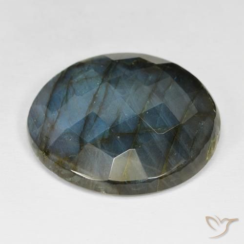 Labradorita Multicolor natural de 57.97 ct, Redondo, Opaco