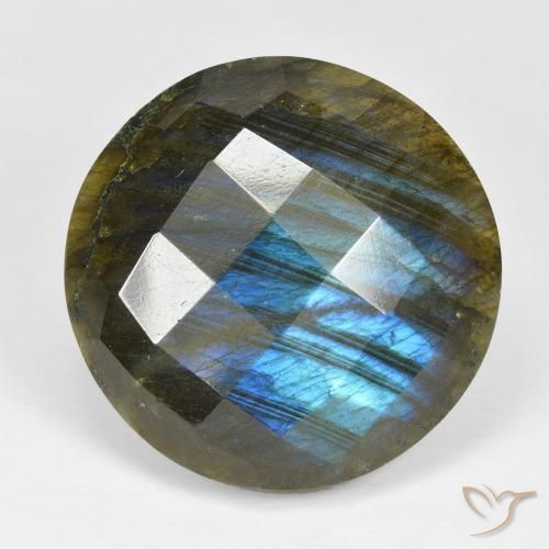 40.65ct Natural Multicolor labradorita, Redondo, Opaco