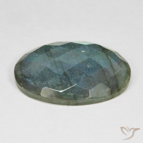 Labradorita Multicolor natural de 20.14 ct, Ovalada, Opaco