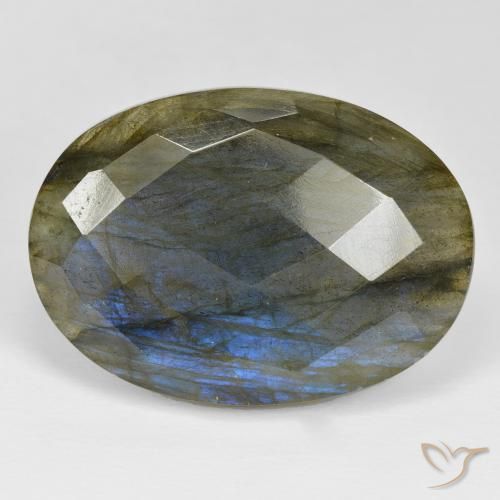 39.19ct Natural Multicolor labradorita, Ovalada, Opaco
