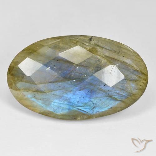 41.48ct Natural Multicolor labradorita, Ovalada, Opaco