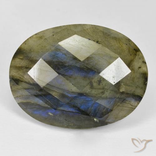 31.10ct Natural Multicolor Labradorita, Ovalada, Opaco