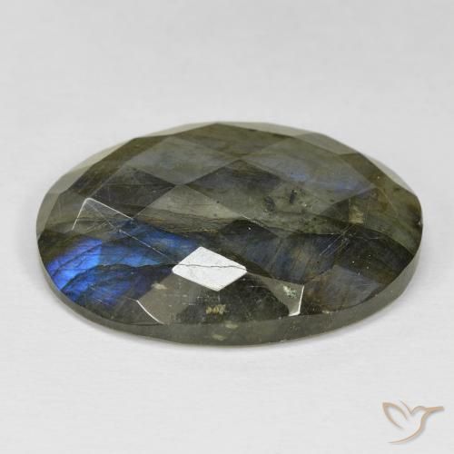 Labradorita Multicolor natural de 31.10 ct, Ovalada, Opaco