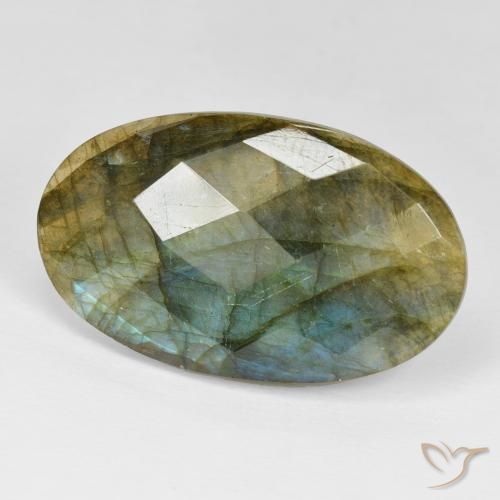 Labradorita Multicolor natural de 23.03 ct, Ovalada, Opaco