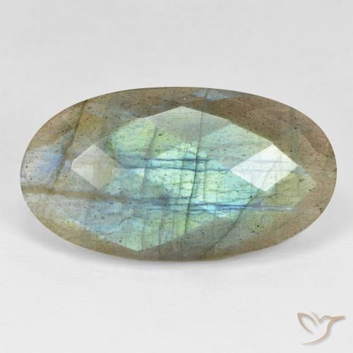 22.80ct Natural Multicolor labradorita, Ovalada, Opaco