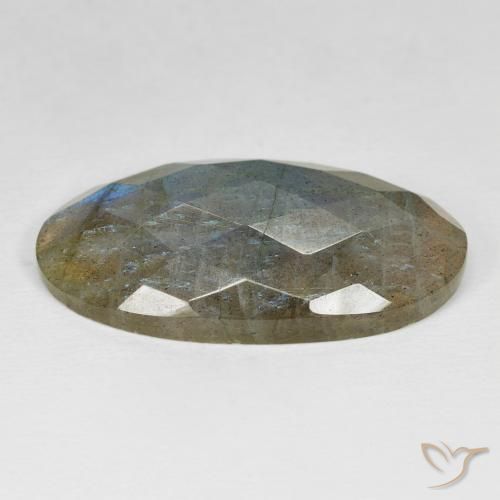 Labradorita Multicolor natural de 22.80 ct, Ovalada, Opaco