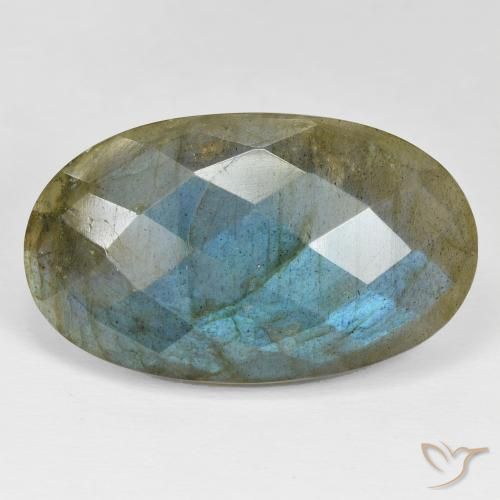 34.01ct Natural Multicolor labradorita, Ovalada, Opaco