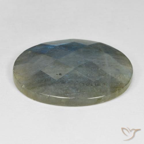 Labradorita Multicolor natural de 31.61 ct, Ovalada, Opaco
