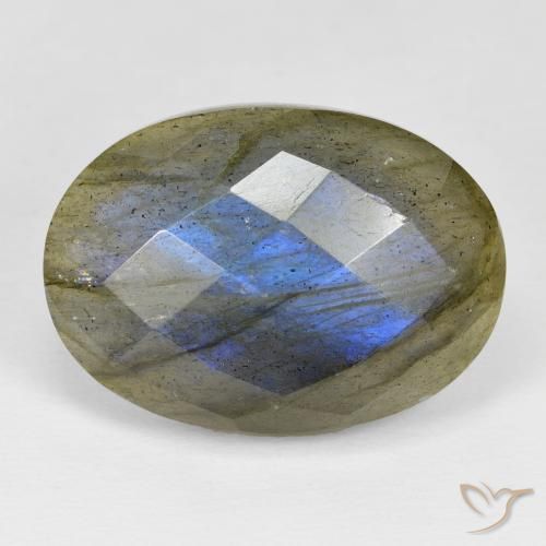 26.35ct Natural Multicolor labradorita, Ovalada, Opaco