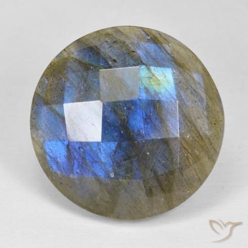18.23ct Natural Multicolor labradorita, Redondo, Opaco