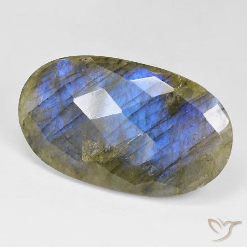 Labradorita Multicolor natural de 30.99 ct, Ovalada, Opaco