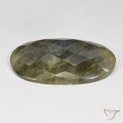 Labradorita Multicolor natural de 30.99 ct, Ovalada, Opaco