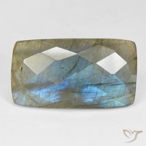 27.33ct Natural Multicolor labradorita, Corte Baguette, Opaco