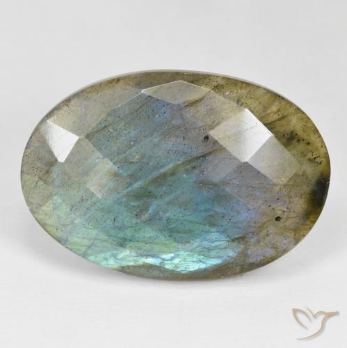 37.43ct Natural Multicolor labradorita, Ovalada, Opaco
