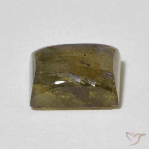 Labradorita Multicolor natural de 2.99 ct, Corte Baguette, Translúcido