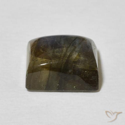 Labradorita Multicolor natural de 3.13 ct, Corte Baguette, Translúcido